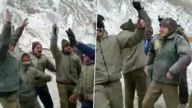 Holi 2021: ITBP Troops Celebrate The Festival Near Ladakh's Galwan at an Altitude of 17,000 Feet (Watch Pictures & Video)