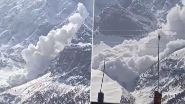 Avalanche Hits Khangsar Village in Gondhala Valley of Lahaul-Spiti District in Himachal Pradesh (Watch Video)