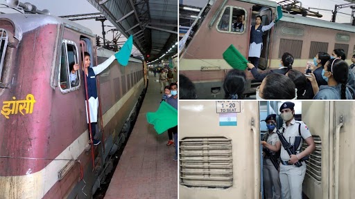 International Women’s Day 2021: Bundelkhand Special Train Between Jhansi and Gwalior Being Run by Women’s Team on the Special Day (See Pics)