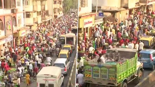 Maharashtra: Huge Crowd Seen at Dadar Market in Mumbai, Social Distancing Norms Go for a Toss (See Pics)