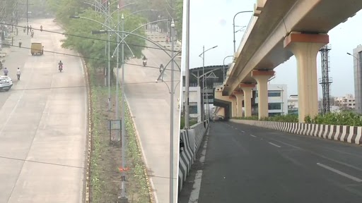 Lockdown in Nagpur: Roads Wear a Deserted Look As City Enters Week-Long Lockdown Today (See Pics)