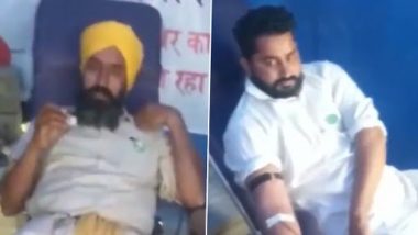 Shaheed Diwas 2021: Protesting Farmers Mark the Day by Donating Blood at Tikri Border (Watch Video)