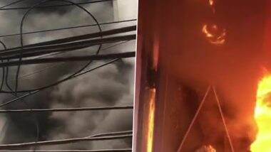 Delhi: Fire Breaks Out at Readymade Garments Factory in Gandhinagar’s Raghupura Part-2 Area (See Pics)