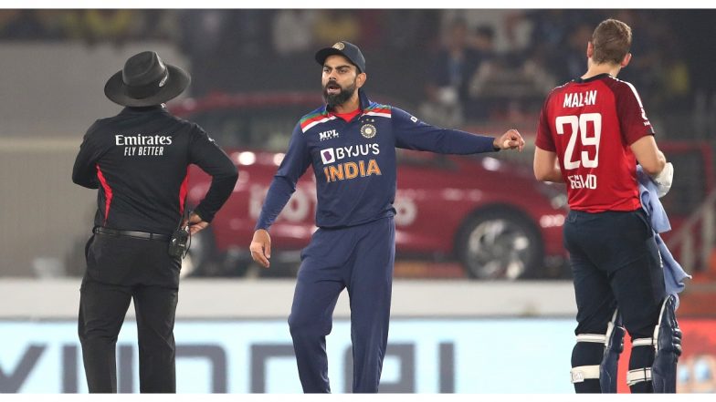 Virat Kohli Gets into War of Words With Jos Buttler During IND vs ENG 5th T20I 2021 (Watch Video)