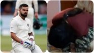 Virat Kohli&rsquo;s Fan Breaks Down As Indian Cricket Captain Gets Dismissed For a Duck During IND vs ENG 4th Test 2021 Day 2 (Watch Video)