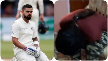 Virat Kohli’s Fan Breaks Down As Indian Cricket Captain Gets Dismissed For a Duck During IND vs ENG 4th Test 2021 Day 2 (Watch Video)