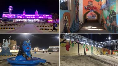 Kumbha Mela 2021: Haridwar Railway Station Decorated Ahead of Mahashivratri 'Shahi Snan' (View Pics)