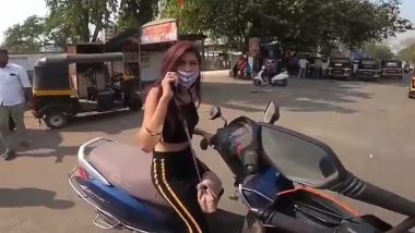 Honda Activa Girl Cuts Off Biker On KTM Duke? Video Goes Viral With Fake Claim; Amey Bhosale of AMV Tube YouTube Channel Says 'Papa Ki Pari was Scripted'