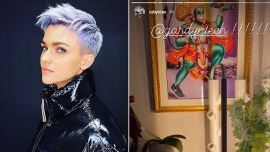 John Wick Actress Ruby Rose Has a Portrait of Lord Hanuman Wearing Nike Shoes at Her Home