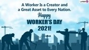 International Workers' Day 2021 Images & May Day HD Wallpapers for Free Download Online: Wish Happy Labour Day With WhatsApp Stickers, GIF Greetings, Telegram and Signal Photos