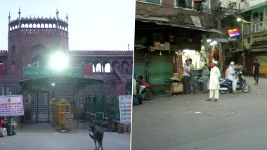 Ramadan 2021: Many Shops Near Delhi's Jama Masjid Remain Closed on First Day of The Holy Month of Ramzan Amid COVID-19 Scare