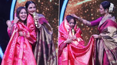 Indian Idol 12: Rekha Gifts Neha Kakkar Kanjivaram Saree as Her Wedding Gift