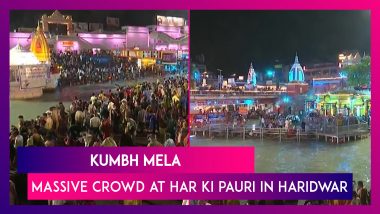 Kumbh Mela: Massive Crowd At Har Ki Pauri In Haridwar, IG Sanjay Gunjyal Says Social Distancing Not Possible