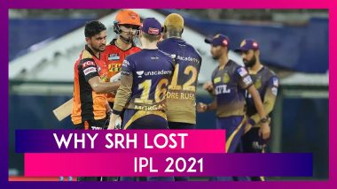 Hyderabad vs Kolkata IPL 2021: 3 Reasons Why Hyderabad Lost