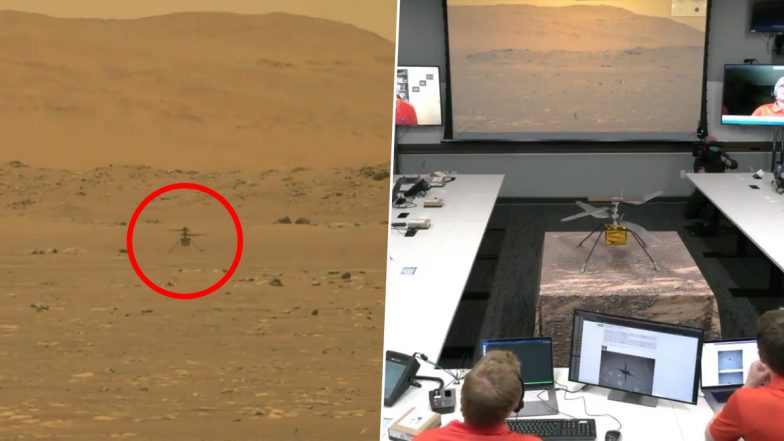 NASA's Ingenuity Helicopter Flies Successfully on Mars! Videos of Scientists Elated Witnessing the First Controlled Flight on Another Planet Go Viral