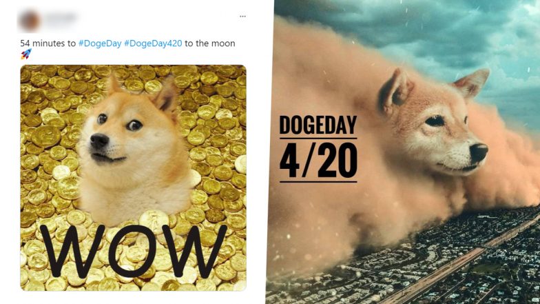 Why Is #DogeDay Trending on April 20 aka 4:20? Elon Musk Fans Want to Send Doge to the Moon With Funny Memes and Jokes on 'Dogecoin' Cryptocurrency