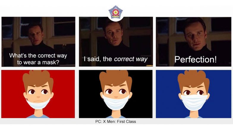 Mumbai Police Uses the Famous X-Men 'Perfection' Meme Template Urging Citizens to Wear Masks Properly (See Pic)