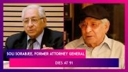 Soli Sorabjee, Former Attorney General, Dies At 91 After Contracting COVID-19
