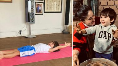 Kareena Kapoor Khan Shares What Taimur Ali Khan’s Lockdown Yoga Looks Like and It's Adorable (View Post)