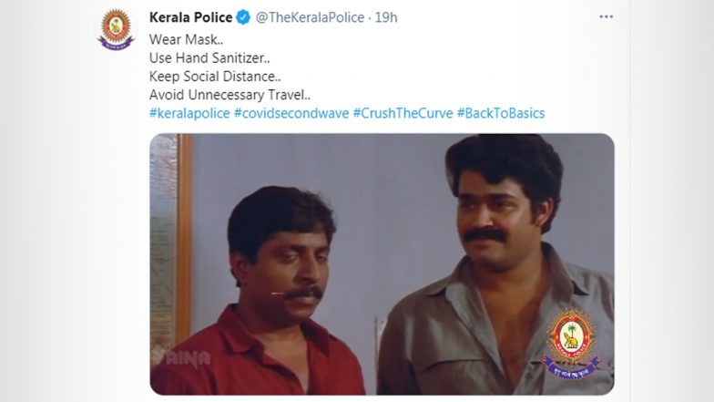 Kerala Police Uses Mohanlal and Sreenivasan's Funny Scene From Nadodikattu As COVID-19 Advisory (Watch Video)