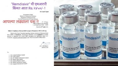 Remdesivir MRP Slash to Rs 2,450 Per Injection by Govt, With Retro-Effect