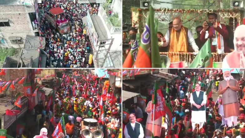 West Bengal Assembly Elections 2021: Amit Shah Holds Roadshow in Ranaghat Dakshin