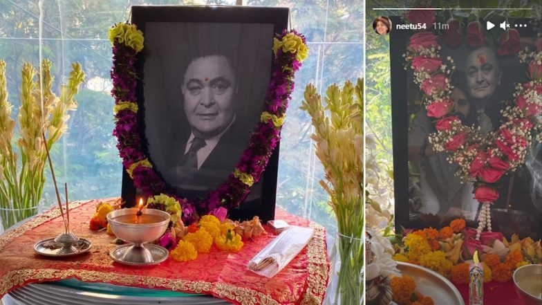 Rishi Kapoor Death Anniversary: Neetu Kapoor Organises A Prayer Meet For The Late Actor (View Pics)