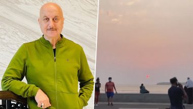 Anupam Kher Treats Fans to Beautiful Sunset View from Mumbai's Marine Drive (Watch Video)