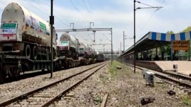 India News | Oxygen Express Carrying 64.55 Tonnes of Oxygen Leaves for Delhi from Raigarh: Indian Railways