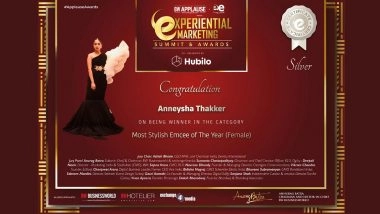 Anneysha Thakker Triumphs The Crown of the Most Stylish Emcee Award!&nbsp;