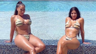 Kim Kardashian Flaunts Perfect Hour-Glass Figure While Twinning With Her Friend Lala Anthony in Bikini! (View Pics)