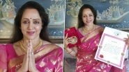 Hema Malini Conferred With 2021 Champions of Change Award for Her Contribution Towards Society