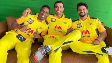 Suresh Raina Poses with Robin Uthappa, Dwayne Bravo as ‘Three Musketeers’ of CSK Gear Up for IPL 2021