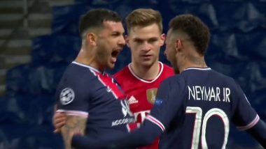 Neymar Jr Annoys Joshua Kimmich With his Celebrations After PSG Advances to Semi-Finals of UCL 2021, Brazilian Says ‘I Didn't Even Celebrate to Mess With Him’ (Watch Video)