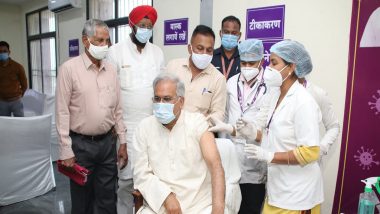 Chhattisgarh CM Bhupesh Baghel Takes His First Dose of COVID-19 Vaccine