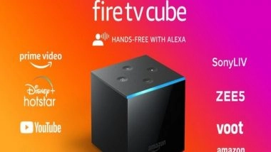 Tech News | Amazon Introduces Fire TV Cube with Dolby Vision, 4K 60fps Support in India