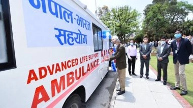 World News | India Gifts 39 Ambulances, 6 School Buses to Nepal