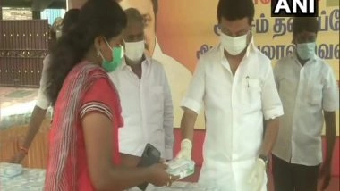India News | DMK Chief Stalin Distributes COVID-19 Kits in Chennai
