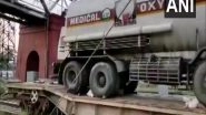 India News | COVID-19: Second Oxygen Train Arrives in Lucknow from Bokaro