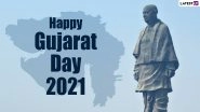 Happy Gujarat Day 2021 Images, HD Wallpapers & Greetings: Send Gujarat Sthapana Din Wishes in Gujarati, WhatsApp Stickers, Telegram Photos, Quotes, and Messages on May 1