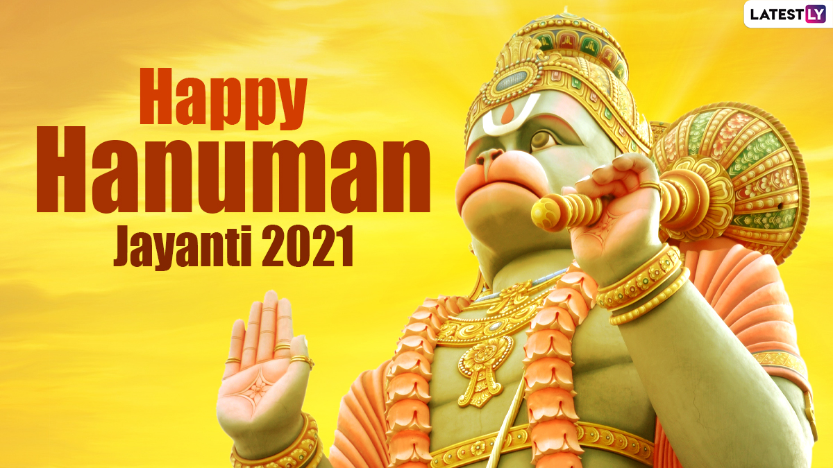 Happy Hanuman Jayanti 2021 Images  HD Wallpapers for Free Download Online  GIFs Photos Posters And WhatsApp Stickers of Bajrang Bali to Share on The  Festival Day   LatestLY