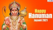 Happy Hanuman Jayanti 2021 Images & HD Wallpapers for Free Download Online: GIFs, Photos, Posters And WhatsApp Stickers of Bajrang Bali to Share on The Festival Day