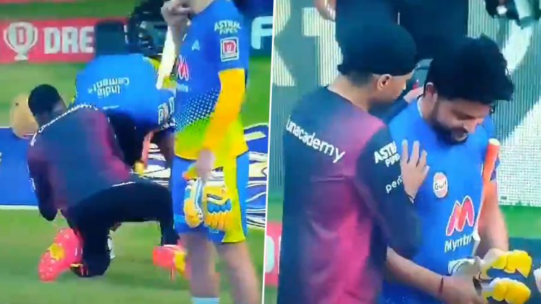 IPL 2021: Suresh Raina Touches Harbhajan Singh’s Feet Ahead of CSK vs KKR Clash (Watch Video)