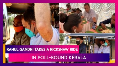 Rahul Gandhi Takes A Rickshaw Ride In Poll-Bound Kerala, Enjoys Easter Lunch With Orphans; Kids Talk To Priyanka Gandhi Vadra On Video Call