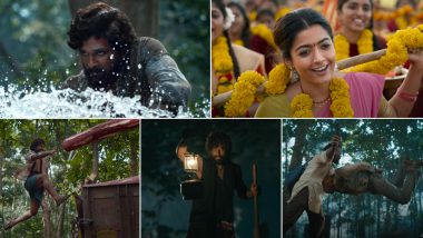 Allu Arjun's Pushpa Raj Avatar Is Out! The Telugu Superstar's Gravity-Defying Stunts Are Visual Treats (Watch Video)