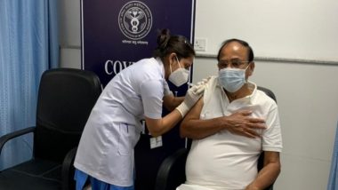 Vice President M Venkaiah Naidu Receives Second Dose of COVID-19 Vaccine at AIIMS