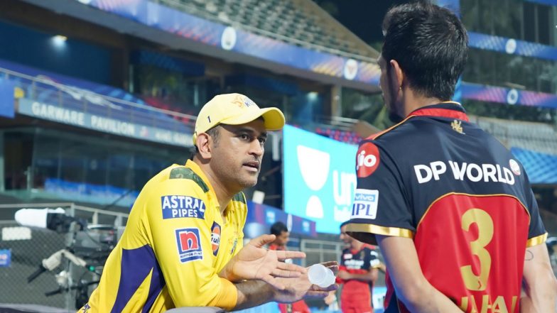 IPL 2021: Yuzendra Chahal Shares Picture with MS Dhoni After CSK vs RCB Clash, Says ‘The Best Moment Is Reunite’