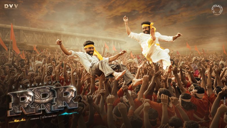 RRR: Jr NTR and Ram Charan Are Heroes Being Celebrated in This Festive Special Poster (View Pic)