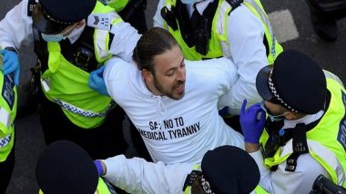 Anti COVID-19 Lockdown Protest in London's Hyde Park, 8 Police Officers Injured