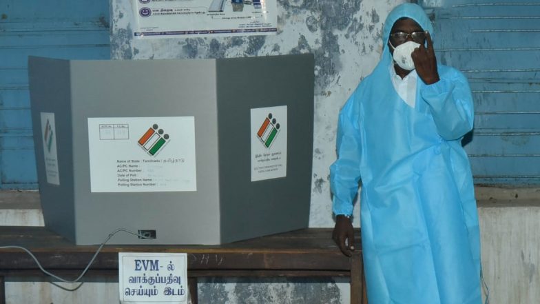 Tamil Nadu Assembly Elections 2021: Gunasekaran, COVID-19 Positive CPI Candidate From Sivaganga, Casts Vote Wearing PPE Kit, See Pics